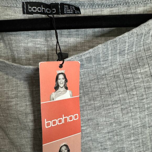 NWT Boohoo Women Crew Neck Long Sleeve 2 Piece Set Size 24 - Picture 2 of 7